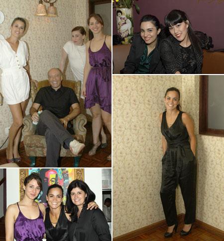 Alice Braga e Giselle Nasser receberam amigos ontem para comemorar o desfile da Cori, e a gente, claro, tem os cliques